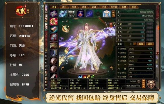【TCZ78011】 | 天山 | 等级:110 | 主属性:7385 | 副属性:3479 | 男 | 主冰攻
