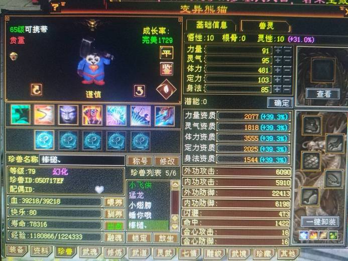 携带等级:65级 | 悟性10 | 【逆光代售宝宝交易全免手续费】商品图片