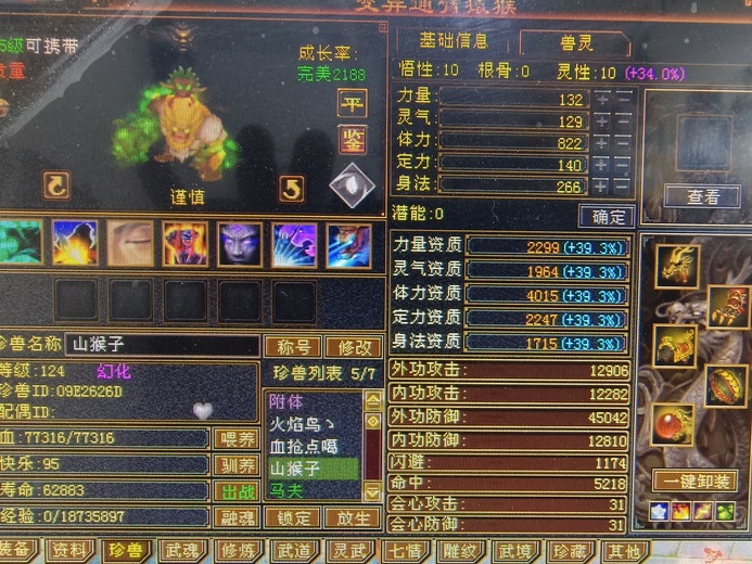 携带等级:95级 | 等级:124 | 悟性10 | 灵性10 | 最高资质:4015 | 【逆光代售宝宝交易全免手续费】商品图片