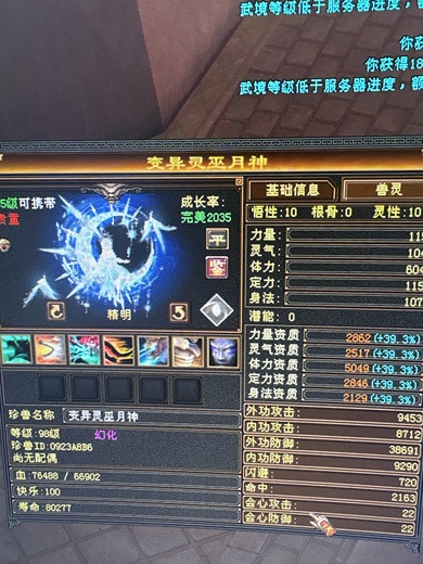 携带等级:85级 | 等级:98 | 悟性10 | 灵性10 | 最高资质:5049 | 【逆光代售宝宝交易全免手续费】商品图片