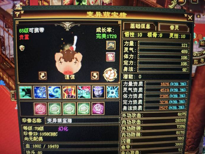 携带等级:65级 | 等级:79 | 悟性10 | 灵性10 | 最高资质:4519 | 【逆光代售宝宝交易全免手续费】商品图片