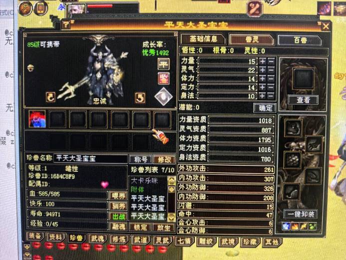 携带等级:其他等级 | 等级:1 | 悟性0 | 灵性0 | 最高资质:1800 | 【逆光代售宝宝交易全免手续费】商品图片