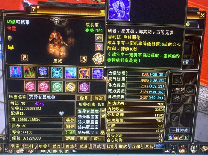 携带等级:65级 | 等级:79 | 悟性10 | 灵性10 | 最高资质:4581 | 【逆光代售宝宝交易全免手续费】商品图片