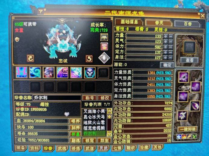 携带等级:65级 | 等级:75 | 悟性8 | 灵性0 | 最高资质:2451 | 【逆光代售宝宝交易全免手续费】商品图片