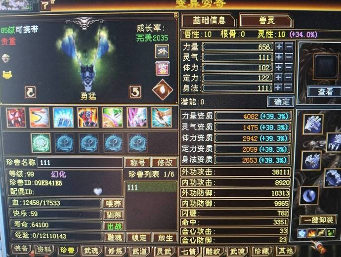 携带等级:85级 | 等级:99 | 悟性10 | 灵性10 | 最高资质:4082 | 【逆光代售宝宝交易全免手续费】商品图片