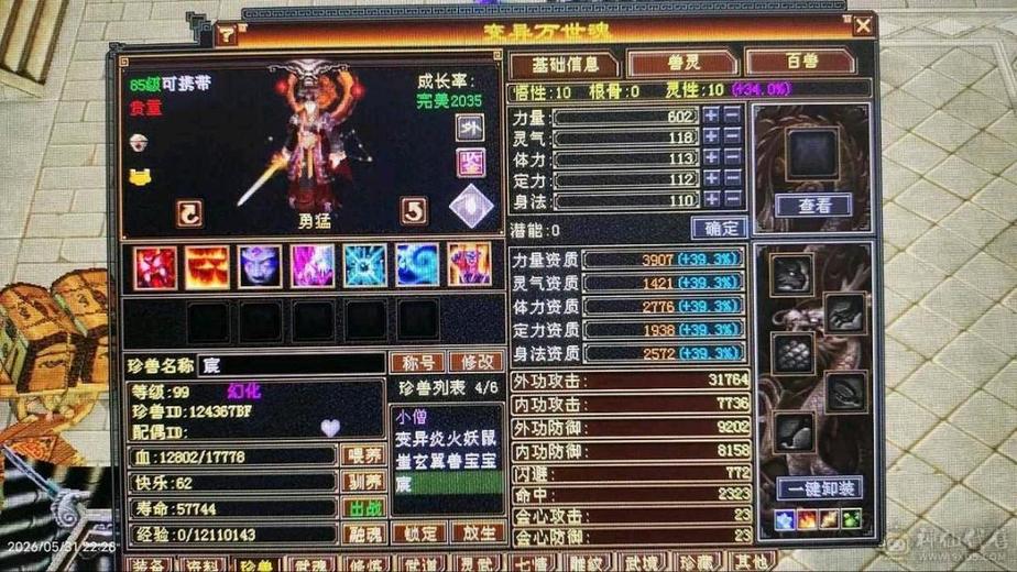 携带等级:85级 | 等级:89 | 悟性10 | 灵性10 | 最高资质:3907 | 【逆光代售宝宝交易全免手续费】商品图片