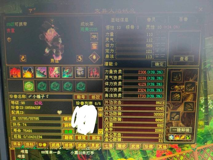 携带等级:85级 | 等级:98 | 悟性10 | 灵性10 | 最高资质:4129 | 【逆光代售宝宝交易全免手续费】商品图片