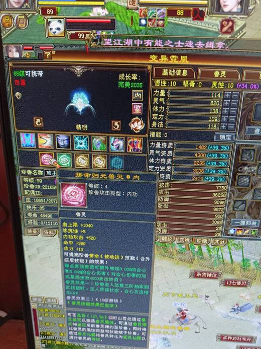 携带等级:85级 | 等级:99 | 悟性10 | 灵性10 | 最高资质:4300 | 【逆光代售宝宝交易全免手续费】商品图片