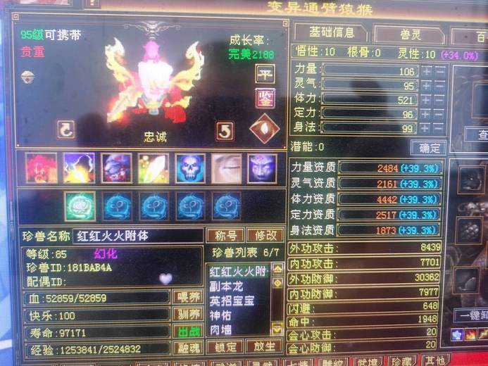 携带等级:95级 | 等级:119 | 悟性10 | 灵性10 | 最高资质:4442 | 【逆光代售宝宝交易全免手续费】商品图片