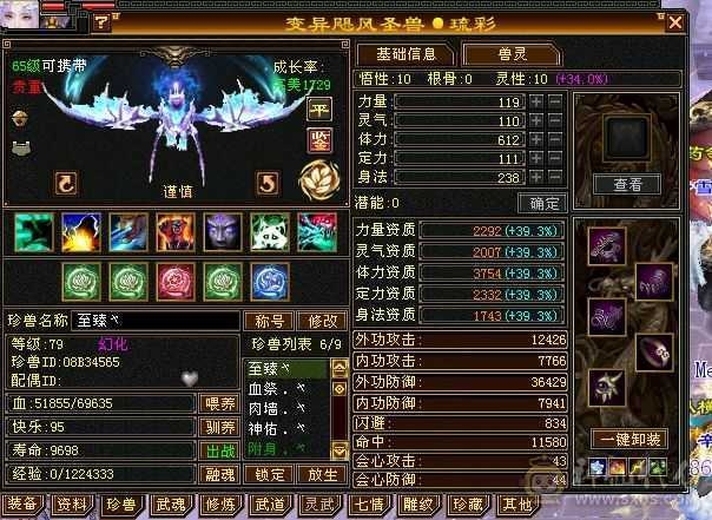 携带等级:65级 | 等级:69 | 悟性10 | 灵性10 | 最高资质:3747 | 【逆光代售宝宝交易全免手续费】商品图片