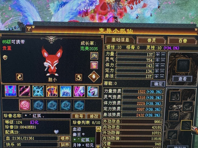 内攻宝宝 | 胆小 | 携带等级:95级 | 等级:124 | 悟性10 | 灵性10 | 最高资质:4300 | 【逆光代售宝宝交易全免手续费】商品图片