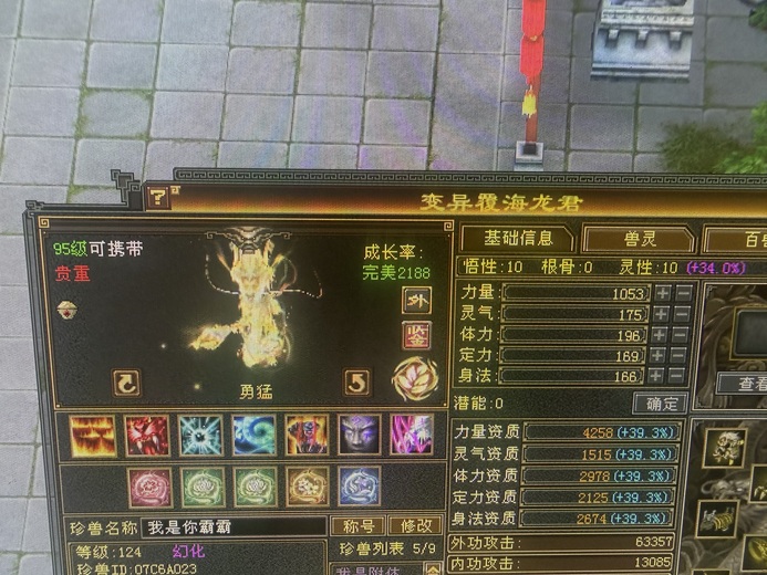 外攻宝宝 | 勇猛 | 携带等级:95级 | 等级:124 | 悟性10 | 灵性10 | 最高资质:4258 | 【逆光代售宝宝交易全免手续费】商品图片