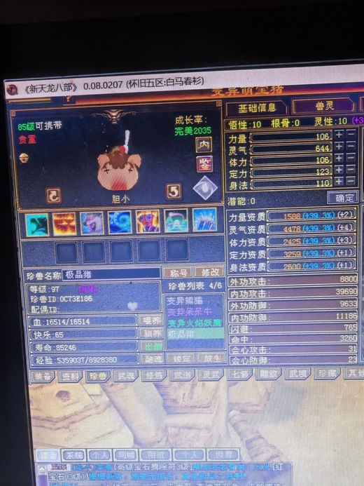 携带等级:85级 | 等级:97 | 悟性10 | 灵性10 | 最高资质:4478 | 【逆光代售宝宝交易全免手续费】商品图片