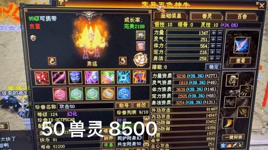 携带等级:95级 | 等级:124 | 悟性10 | 灵性10 | 最高资质:4957 | 【逆光代售宝宝交易全免手续费】商品图片