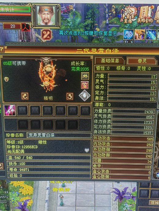 外攻宝宝 | 精明 | 携带等级:85级 | 等级:1 | 悟性0 | 灵性0 | 最高资质:2439 | 【逆光代售宝宝交易全免手续费】商品图片