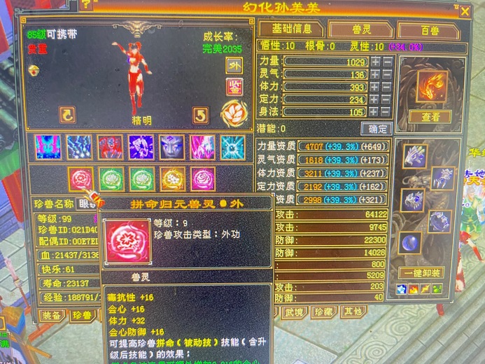 外攻宝宝 | 精明 | 携带等级:85级 | 等级:99 | 悟性10 | 灵性10 | 最高资质:4058 | 【逆光代售宝宝交易全免手续费】商品图片