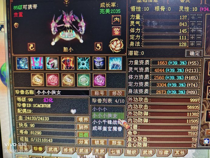 内攻宝宝 | 胆小 | 携带等级:85级 | 等级:99 | 悟性10 | 灵性10 | 最高资质:4631 | 【逆光代售宝宝交易全免手续费】商品图片