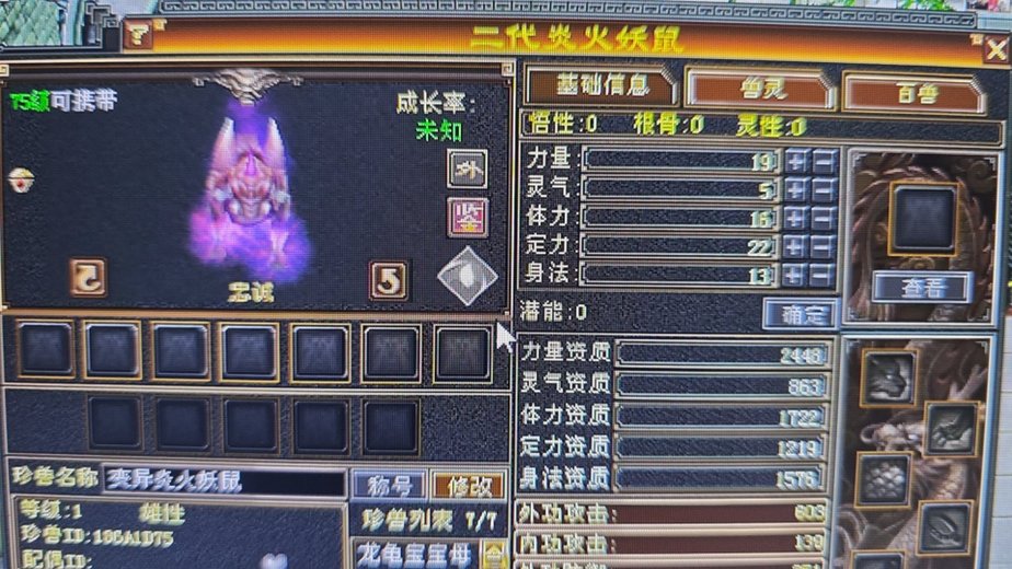 外攻宝宝 | 忠诚 | 携带等级:75级 | 等级:1 | 悟性0 | 灵性0 | 最高资质:2448 | 【逆光代售宝宝交易全免手续费】商品图片