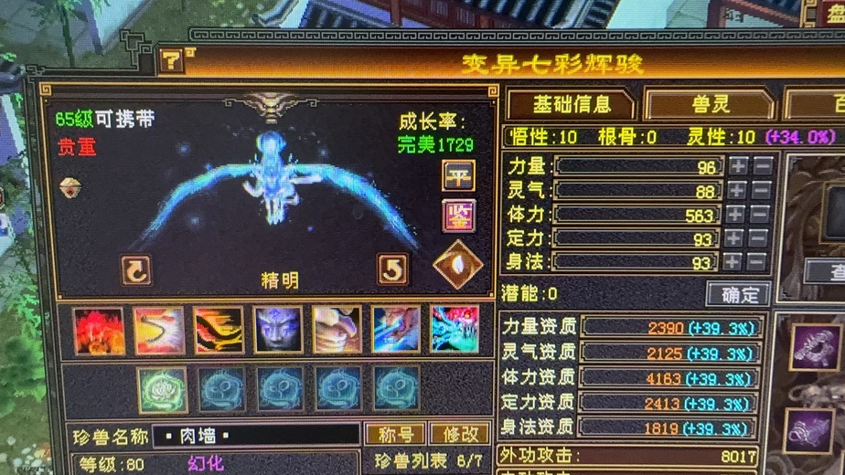 体力宝宝 | 精明 | 携带等级:65级 | 等级:80 | 悟性10 | 灵性10 | 最高资质:4163 | 【逆光代售宝宝交易全免手续费】商品图片