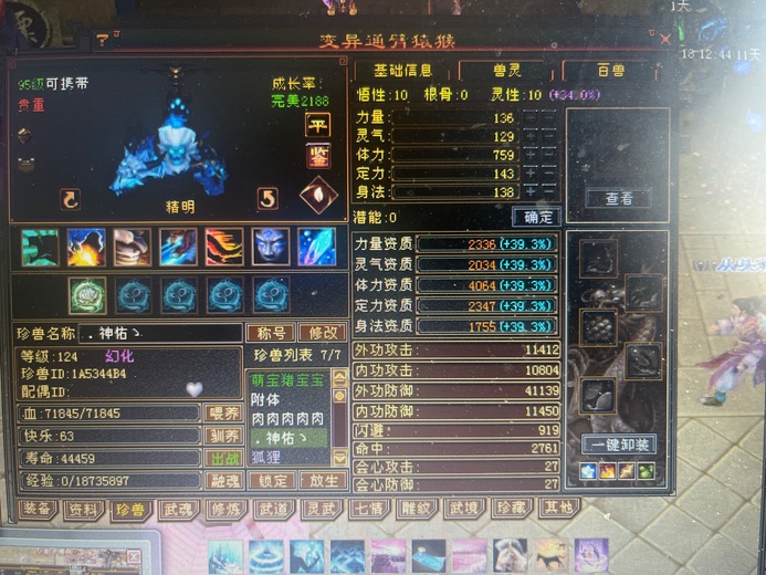 体力宝宝 | 精明 | 携带等级:95级 | 等级:119 | 悟性10 | 灵性10 | 最高资质:4064 | 【逆光代售宝宝交易全免手续费】商品图片